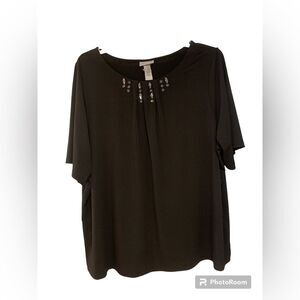 Catherine’s | 2X black short sleeve top